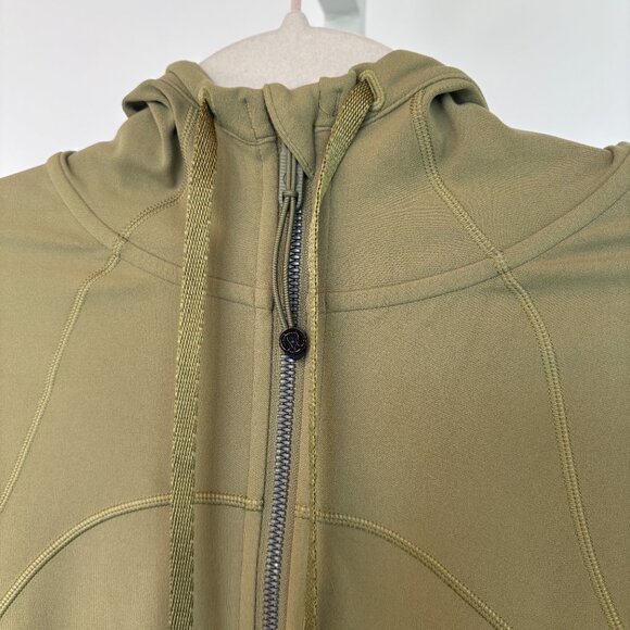 Lululemon Hooded Define Jacket Nulu Bronze Green Size 6 - Picture 2 of 5